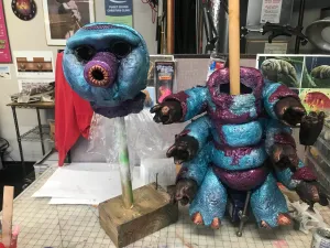Mr Anderson with puppets