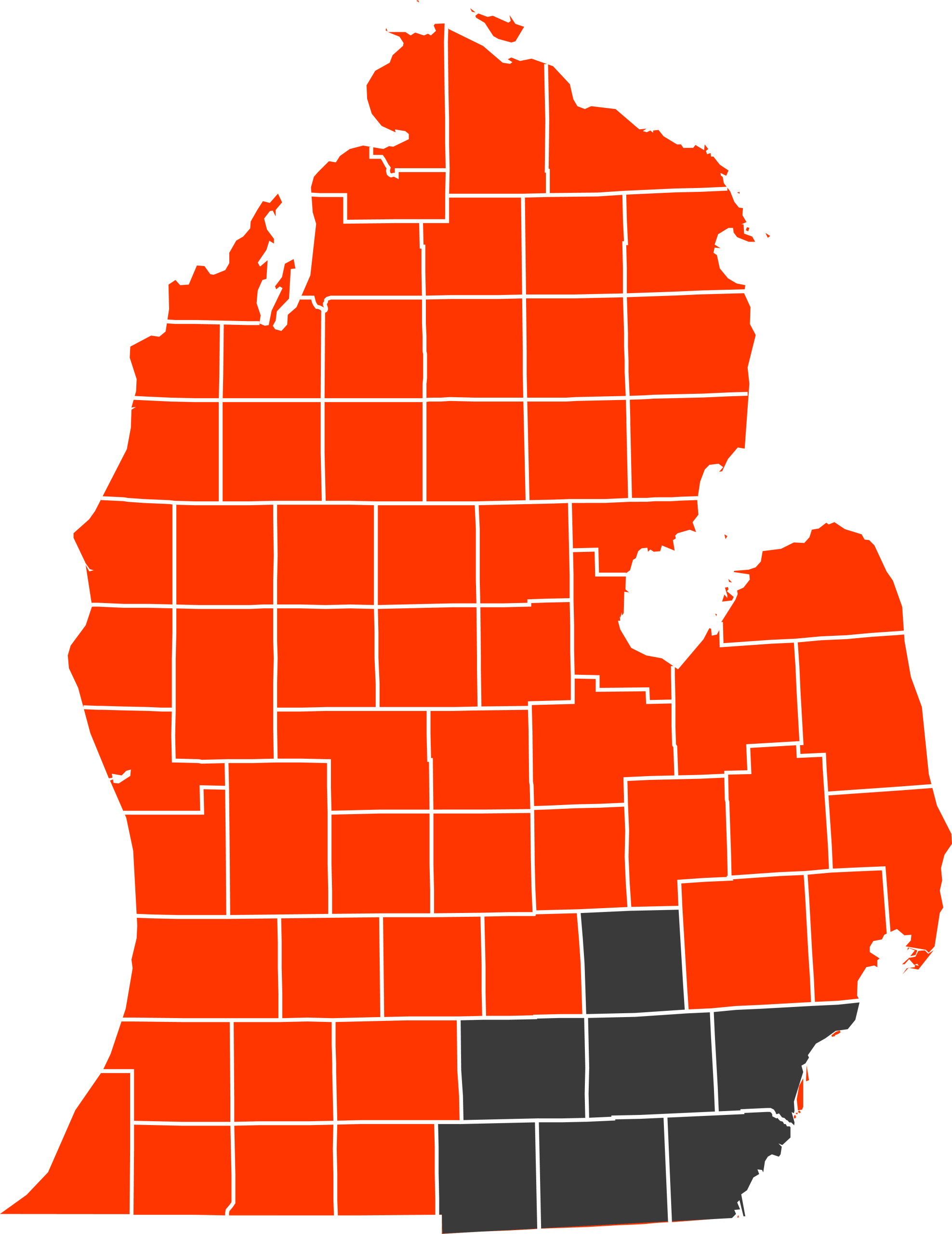 Michigan Excavation Services County Map